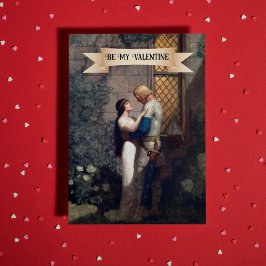 Tarjeta N.C. Wyeth Romantic Medieval Art Valentine's Day