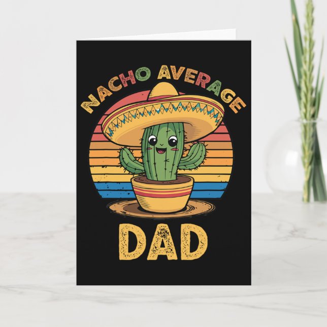 Tarjeta Nacho Average Dad Matching Mexicano Cinco De Mayo  (Anverso)