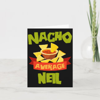 Tarjeta Nacho Average Neil Cumpleaños Divertido Personaliz