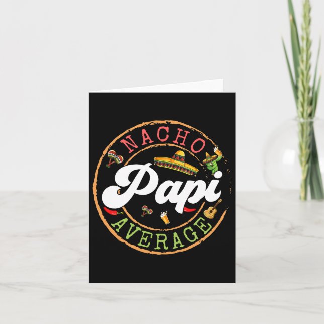 Tarjeta Nacho Average Papi Cactus Cinco De Mayo Coincident (Anverso)