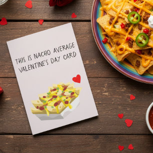 Tarjeta Nacho El día de San Valentín de amor por la comida