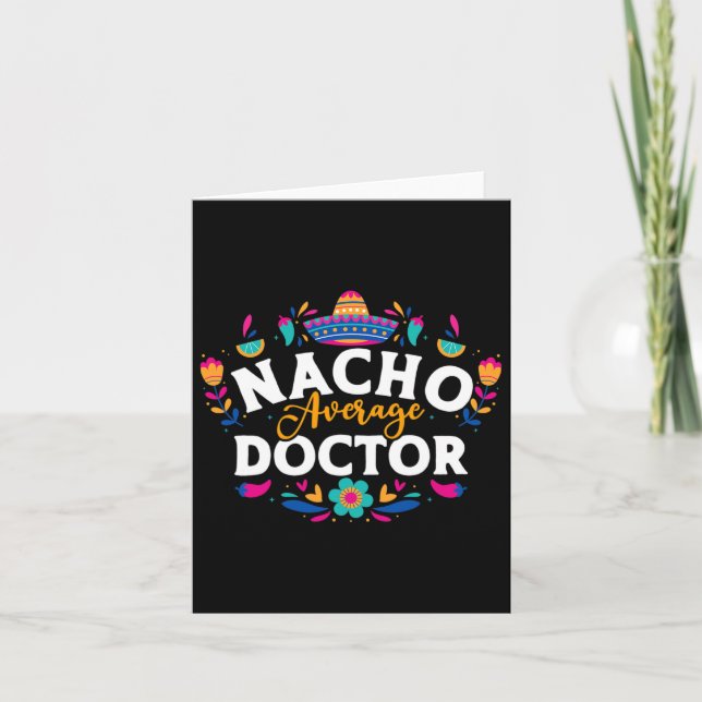 Tarjeta Nacho Médica promedio cinco de mayo mexicano (Anverso)