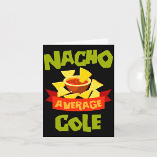 Tarjeta Nacho promedio cole divertido cumpleaños apellido