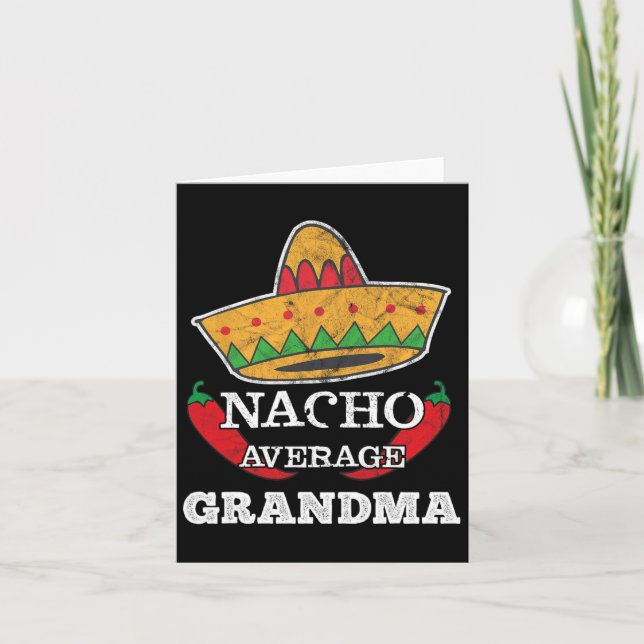 Tarjeta Nacho Promedio de Abuela Funny Cinco De Mayo Tee R (Anverso)