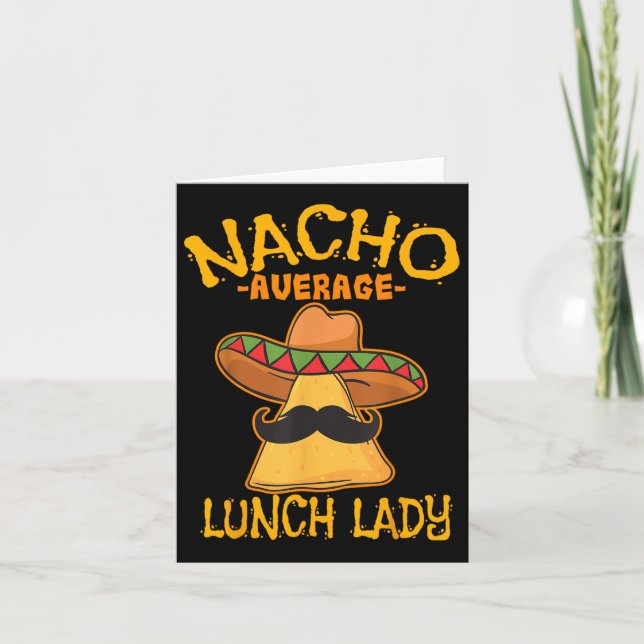 Tarjeta Nacho Promedio De Almuerzo Lady Mexicana Cocina Ci (Anverso)