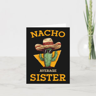 Tarjeta Nacho Promedio de Cactus Mexicanos Sombrero Cinco