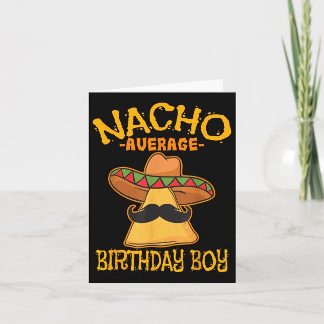 Tarjeta Nacho promedio de celebración de cumpleaños de beb (Anverso)