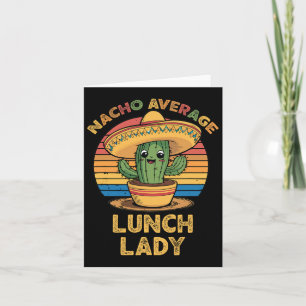 Tarjeta Nacho Promedio de Dama de Almuerzo Mexicano Cinco