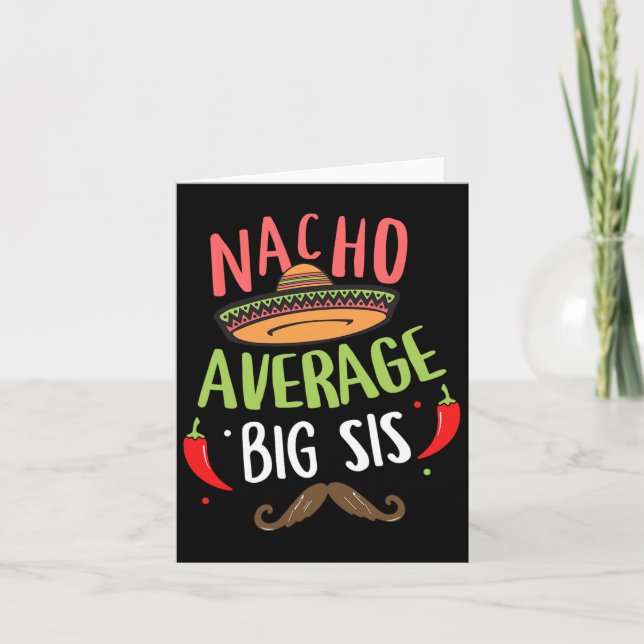 Tarjeta Nacho Promedio de Gran Sis Mustache Mexicano Cinco (Anverso)