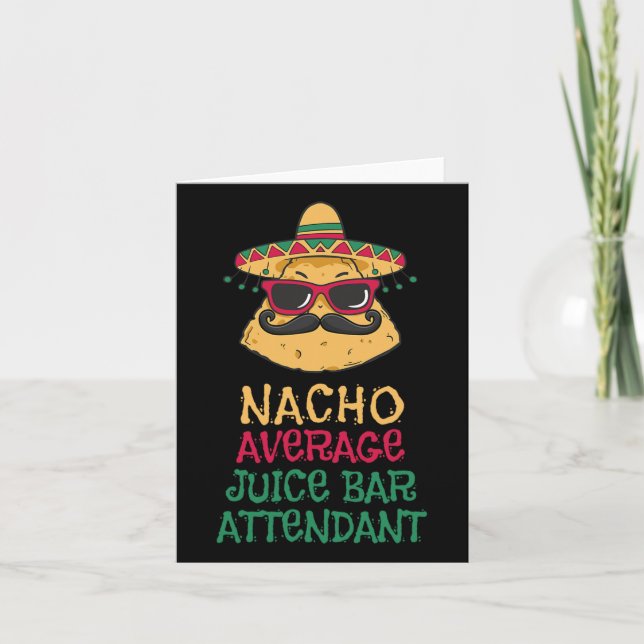 Tarjeta Nacho Promedio De Jugo Del Bar Cinco De Mayo (Anverso)