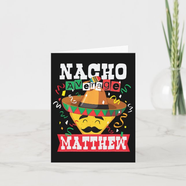 Tarjeta Nacho Promedio de Mateo Gracioso Cinco De Mayo Mat (Anverso)
