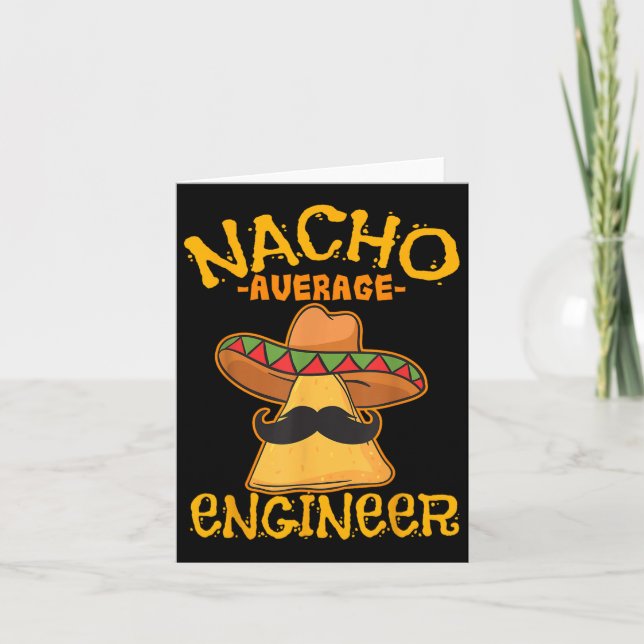 Tarjeta Nacho Promedio Ingeniero Ingeniero Profesora Cin (Anverso)
