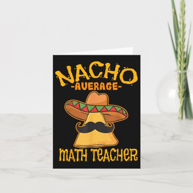 Tarjeta Nacho promedio matemática matemática cinco de Mamá (Anverso)