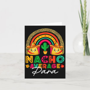Tarjeta Nacho Promedio Para Sombrero Gorra Fiesta Mexicana