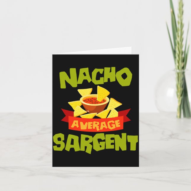 Tarjeta Nacho sargento promedio divertido cumpleaños apell (Anverso)