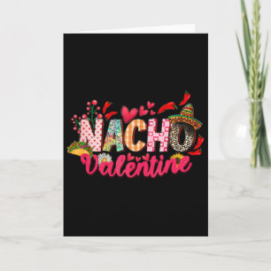 Tarjeta Nacho Valentine Con Sombrero De México Día De San