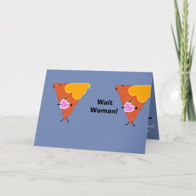 Tarjeta Nacho Valentine Guy persigue a Chica (Anverso)