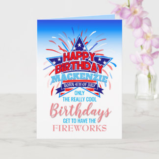 Tarjeta Nacido caprichoso el 4 de julio