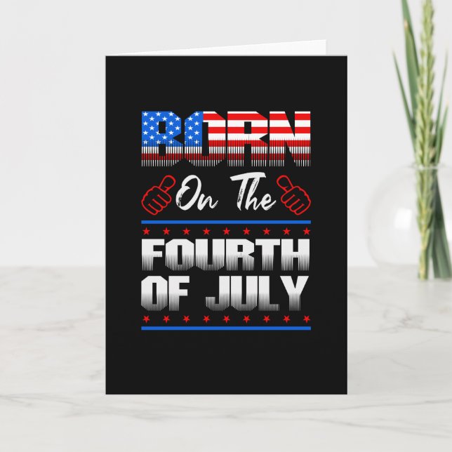 Tarjeta Nacido el 4 de julio (Anverso)