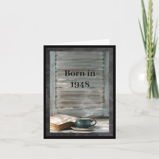 Tarjeta Nacido en 1948 Hechos divertidos de cumpleaños (Anverso)