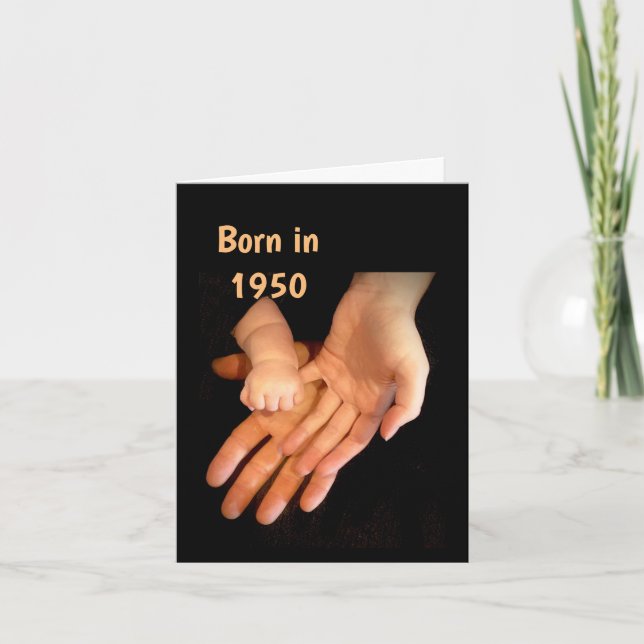 Tarjeta Nacido en 1950 Hechos divertidos de cumpleaños (Anverso)