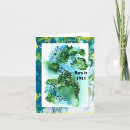 Tarjeta Nacido en 1951 Hechos divertidos de cumpleaños