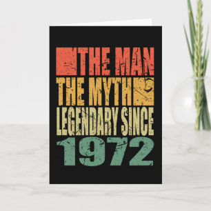 Tarjeta Nacido en 1972 El cumpleaños del hombre