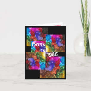 Tarjeta Nacido en 1986 Fact Birthday Fun