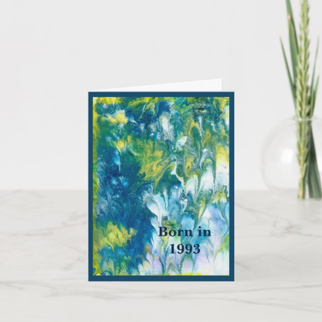 Tarjeta Nacido en 1993 Hechos divertidos (Anverso)