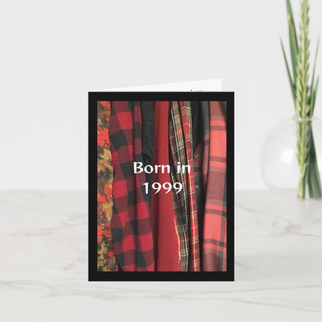 Tarjeta Nacido en 1999 Hechos divertidos de cumpleaños (Anverso)