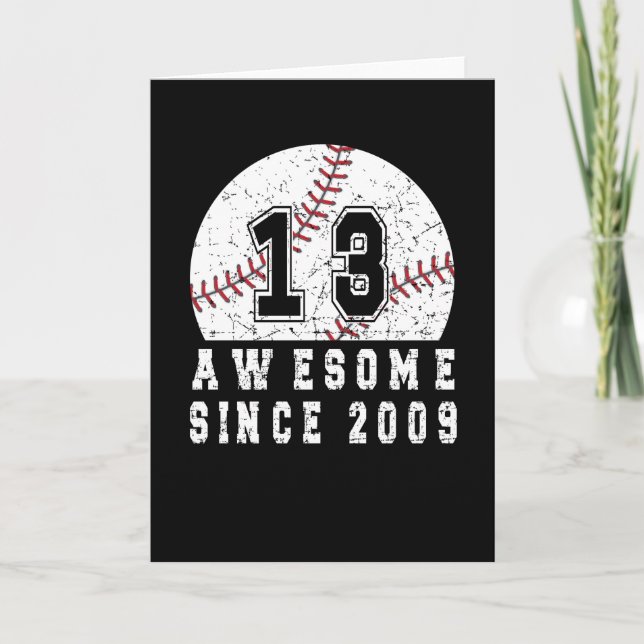 Tarjeta Nacido En 2009, Nacido En 13 Años En El Béisbol (Anverso)