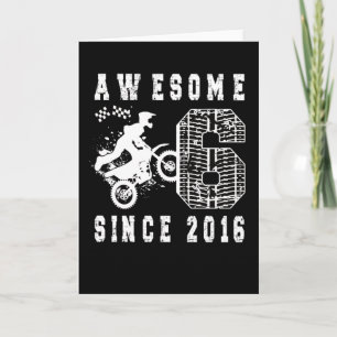 Tarjeta Nacido en 2016, 6.º regalo de cumpleaños, niño en