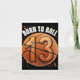 Tarjeta Nacido en Basketball 13 Años Chicas Muchacho Ki