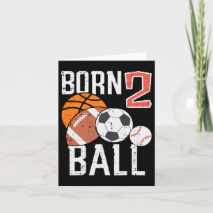 Tarjeta Nacido en el fútbol de Basketball Segundo cumpleañ