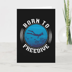 Tarjeta Nacido En Freediving, Freediver De La Pesca Lanza 
