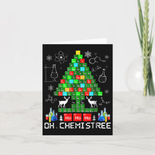 Tarjeta Nacido Oh Chemistree Gracioso Ciencia Árbol De Nav
