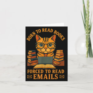 Tarjeta Nacido Para Leer Libros Forzados A Leer E-mails Fu