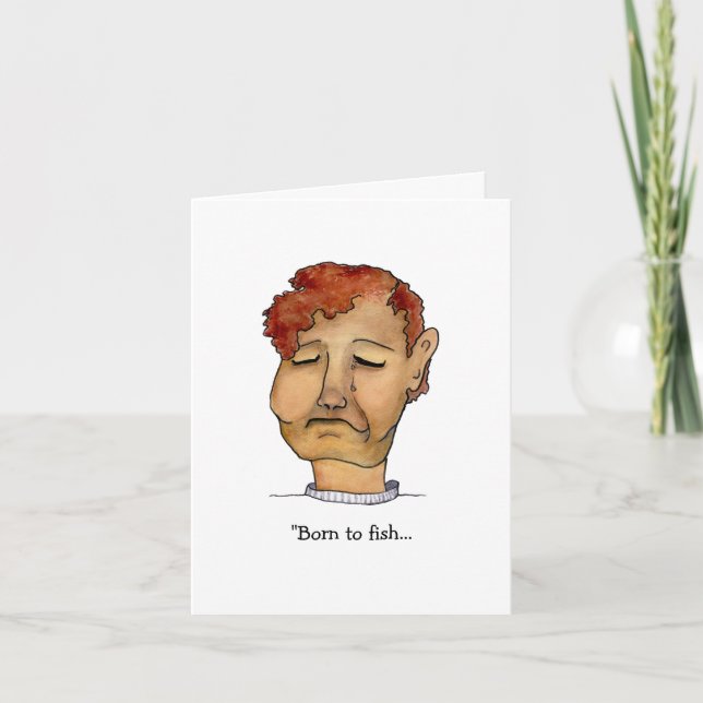 Tarjeta Nacido para pescar pero obligado a trabajar (Anverso)