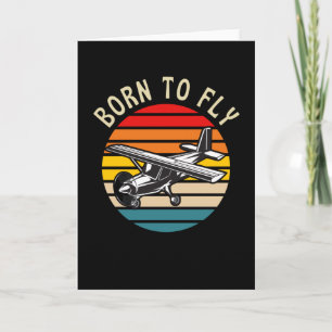 Tarjeta Nacido Para Volar Gracioso Avión Piloto