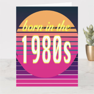 Tarjeta Nacidos en 1980s, Millennials, Gen X, Año de nacim