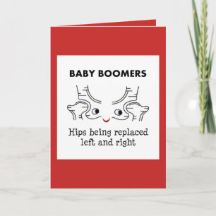 Tarjeta Nacidos en el baby boomes - caderas que son