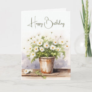 Tarjeta Nacimiento acuático Daisy Bouquet