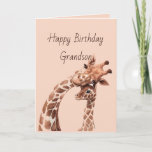 Tarjeta Nacimiento Awesome Grandson Fun Giraffe Animal<br><div class="desc">Feliz cumpleaños,  nieto,  no puedo decirte cuanto te amo y te aprecio.  Que tengas un cumpleaños tan maravilloso como tú con la adorable jirafa</div>
