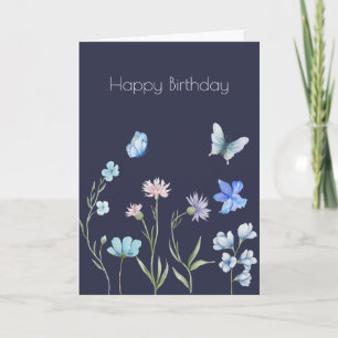 Tarjeta Nacimiento Boho de Flor Silvestre Botánica