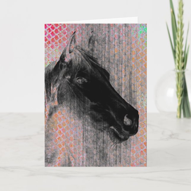 Tarjeta Nacimiento de Caballo Negro (Anverso)