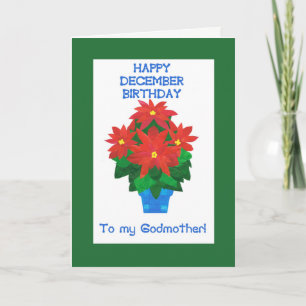 Tarjeta Nacimiento de diciembre de la Poinsettia Roja para