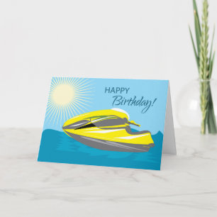 Tarjeta Nacimiento de embarcaciones personales amarillo so