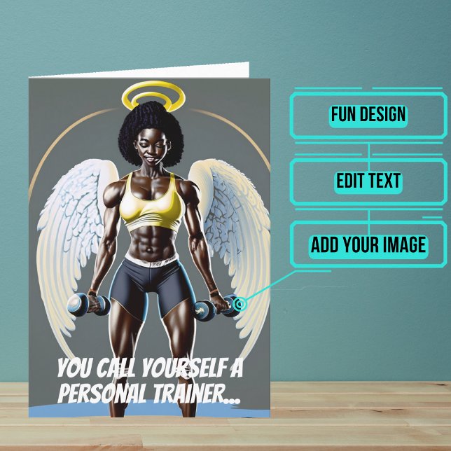 Tarjeta Nacimiento de entrenadora personal o entrenadora p (This fun card is specifically for the personal trainer friend in your life.)