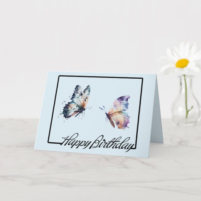 Tarjeta Nacimiento de las mariposas azul púrpura (Planta pequeña)