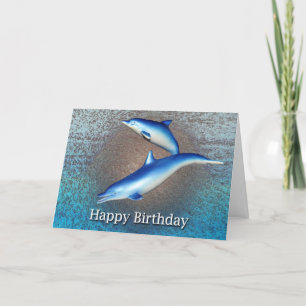 Tarjeta Nacimiento de los delfines azules